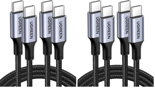 Image of UGREEN 100W USB C to USB C Cable, Fast Charging, 4-Pack, 3.3ft, Black