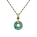 Hetian Jade Prayer Peace Buckle,Fashionable Statement Pendant for Women and Men,Lucky Peace Buckle Pendant,Chain Jade Pendants (1PCS)