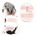 Ranphy Striped Small Dog Sweater Pet Fleece Sweatshirt with Bear Pattern Soft Warm Puppy Pullover with D-Ring Autumn Winter Clothes Yorkie Chihuahua Cats Apparel, Pink, M