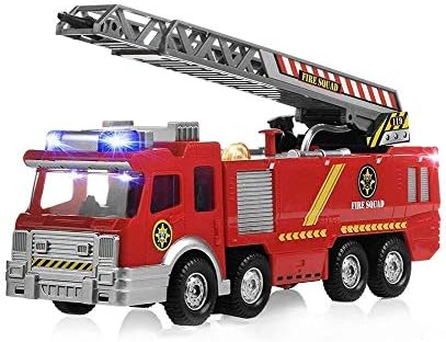 Alibuy Electric Fire Truck Toys,Lights and Sounds Vehicle Firetruck for Kids,Battery Not Included
