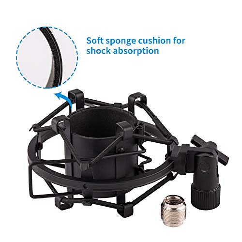 Lyrcro Microphone Shock Mount, Mic Anti-Vibration Suspension Shock Mount Holder Clip For 44Mm-49Mm Diameter Condenser Mic Like Mxl V67G V67I V69M V87 550 Studio 24 V76T Babybottle Sl #TOP5