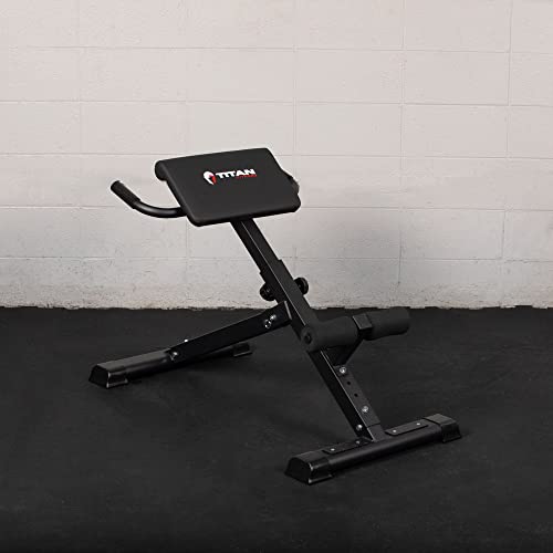 Titan Fitness Hyper Back Extension Bench - Roman Chair, Rated 250 Lb, Specialty Upper Body Workout Garage Gym Bench #TOP3