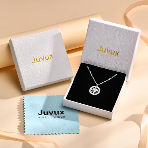 Compass Necklace for Women 925 Sterling Silver Pendant Necklace Suitable for Anniversary Birthday or Christmas Gifts for Wife Girlfriend Mom Mother in Law4