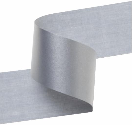 tuf-kote® TufLite Silver Polyester Sew-on Fabric Reflective Non-Adhesive High Visibility Warning Reflective Tape Strip DIY Safety - 1 Meter