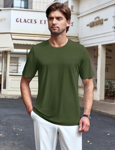 TACVASEN Men's Pocket T-Shirts UPF 50+ Short Sleeve Tshirts Mositure Wicking Lightweight Casual Shirt Summer Cooling Tee3