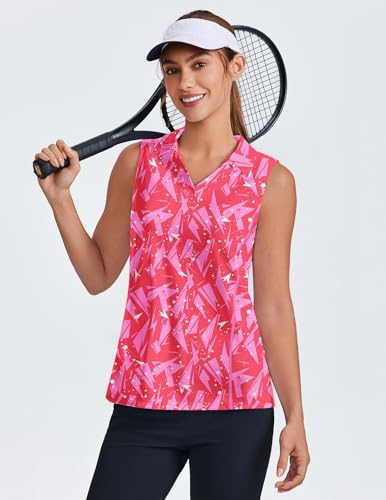 PINSPARK Sleeveless V-Neck Golf Tank