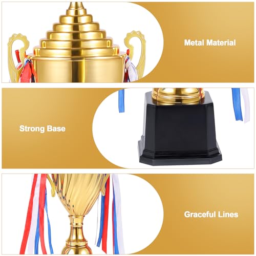 image for Caydo Large Trophy Gold Winner Trophy Cup with Golden Pen for Kids and