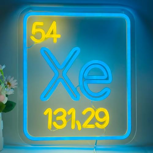 Image of Periodic Table of Elements Neon Sign LED Neon Lights for Wall Decor, Classroom, Science Room, Study Room, Chemistry Lab Decor, Educational Neon Light Sign for Birthday Holiday Decoration