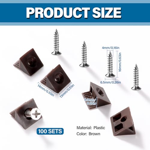 VooGenzek 100 PCS Drawer Bottom Sagging Repair Mending Wedges, Drawer Base Support Reinforcement - Image 2