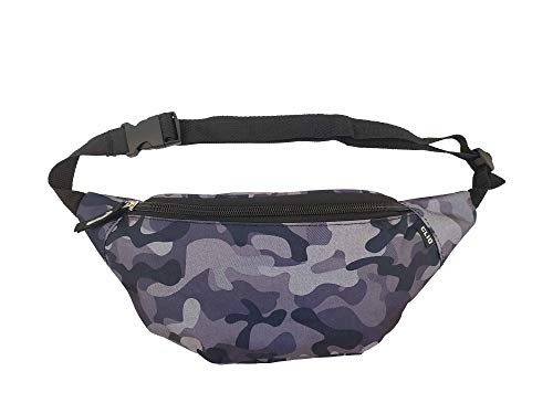 Pochete de Cintura Corrida Academia Porta Celular Camuflada Cor:Cinza