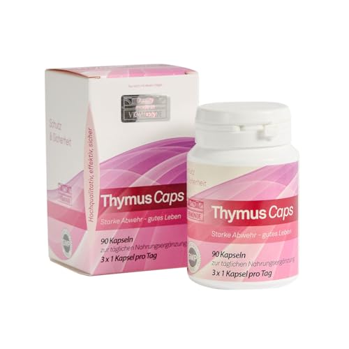 ThymusCaps – Zellaktive Regeneration & Immunsystem-Unterstützung | Mit Thymuspeptiden, Exosomen & CARE-Technologie | Für Abwehr, Energie & Vitalität | Made in Germany | 90 Kapseln