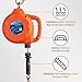TRSMIMA Fall Protection Retractable Lanyard - 30ft Self-Retracting Fall Arrest Safety Construction Roofing Galvanized Steel Cable Two Internal Shock Absorber System Waterproof Housing