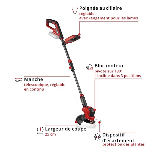 Coupe-bordures sans fil Einhell pour harmoniser les contours de pelouse et allées - 4