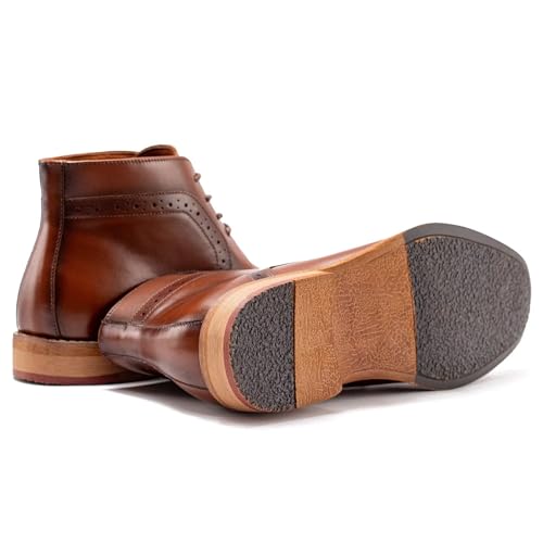 Image of Arkbird Chukka Boots for men, Grainy Leather Lace-up Ankle Boot Fashion and Comfort Casual Oxfords