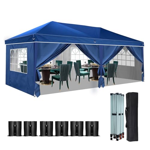 Pop Up Gazebo with Removable Sidewalls, Heavy Duty Frame, Weather...