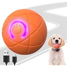 Shaky Ball Toy for Dogs, Electric Dog Ball Toy Moving Ball for Dogs, USB Rechargeable Interactive Ball for Dogs, Automatic Moving Dog Toy Ball for Most Types of Dogs Orange