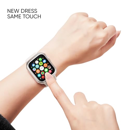 Image of Adorique 3-in-1 Compatible for Apple Watch Band 40mm 41mm 42mm 44mm 45mm 46mm, Soft Silicone Sport Strap for iWatch Series SE 10 9 8 7 6 5 4 3