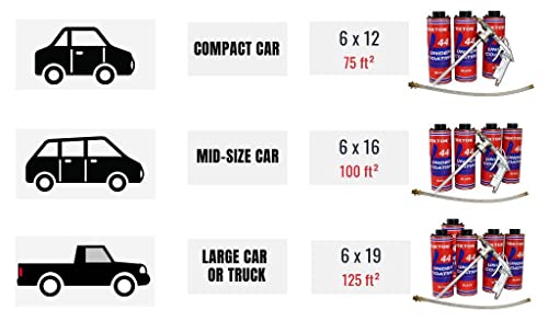 Tekton44 Undercoating for Vehicles Black Sprayable Automotive Undercoating for Cars and Trucks (4 Cans Only) - Thumbnail 3