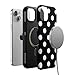 Casely iPhone 15 Case | Polka Dots | High Contrast Design | Bold Protective Case Design | Compatible with MagSafe