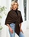 iWoo Shawl Wraps for Women Open Front Poncho Sweater Knitted Elegant Shawls Cape Soft Wrap Cardigan for Fall Fashion 2025 Coffee Brown