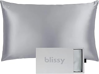 Blissy Silk Pillowcase - 100% Pure Mulberry Silk - 22 Momme 6A High-Grade Fibers - Satin Pillowcase for Hair & Skin - Regu...