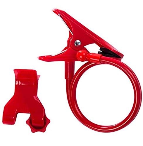 Soporte de escritorio Lazy para Huawei P30 Lite XL Smartphone Pinza Clip Universal Flexible Regulable (Rojo)