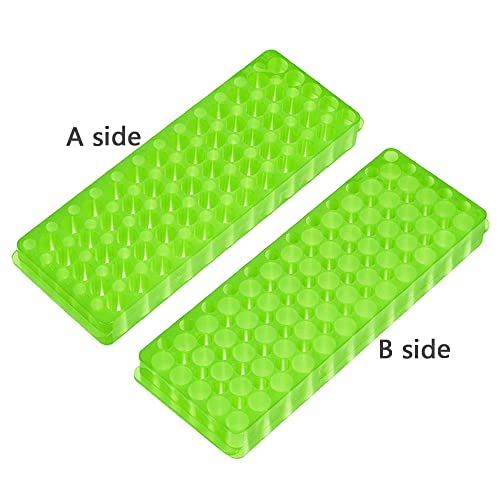 1Pcs Tube Rack,Microcentrifuge Tube Rack, Double-Sided Plate Centrifugal Pipe Rack, For 0.5Ml-2Ml Centrifugal Pipe, 60 Holes (Green) #TOP2