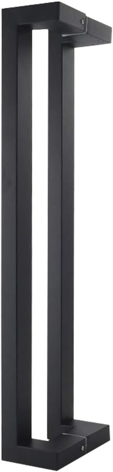 Heavy Duty Brushed Nickel Black Bar Sliding Barn Door Handles & Pulls - Stainless Steel, Two-Sided Hardware Set for Internal/External Use, Durable & Stylish (42.5 cm (17 inch))