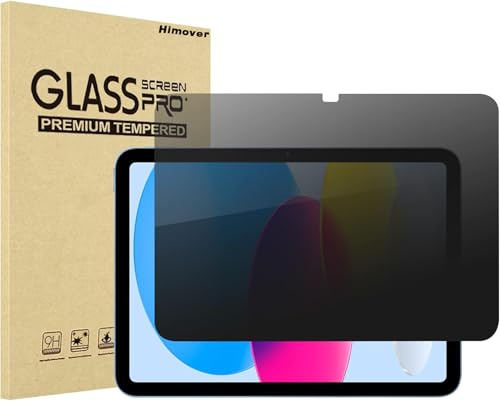 Himover Anti-Spy Tempered Glass Film Guard for iPad 10th 2022 10.9' / 11th A16 2025 11', Anti-Scratch, Anti-Shock Privacy Screen Protector for iPad 10/11 Generation, Black Security Screen