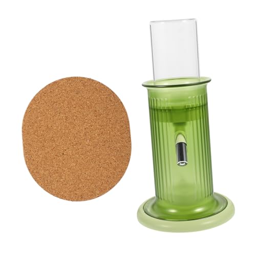 BESTonZON Automatic Water Bottle Hamsters Drinking Water Bottle Holder Hamster Feeders Accessory Chinchilla Drinker Hamster Bottle Stand Small Leakproof Insulated Hamster Waterer Glass Green