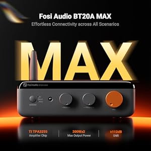 Fosi Audio BT20A MAX Stereo Power Amplifier, 300W Peak x 2 Hi-Fi Amp — photo 2 of 6