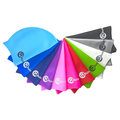 Rutscherlebnis Silicone Cap - Hochwertige Silikon-Badekappe in Schwarz für...