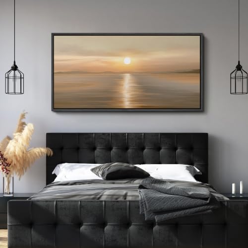 Image of MUDECOR Extra Large Framed Canvas Print Wall Art Sunset for Living Room