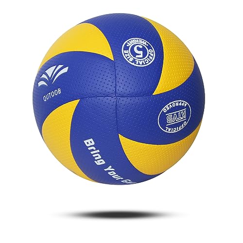 Qutoob Professional Volleyball Official Size 5 Premium Quality Waterproof Perfect for Indoor/Outdoor Beach Competitions Training Ages 6+