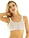 iiniim Womens See Through Bralette Vest Tank Tops Fishnet Bra Workout Yoga Sheer Mesh Camisole Crop Top White XX-Large
