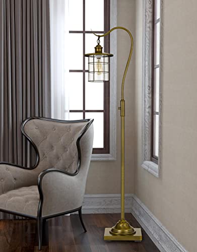 Black Friday - 50% OFF Cal Lighting BO-2668FL-BAB Transitional One Light Floor Lamp from Silverton Collection in Brass - Antique Finish, 8.50 inches