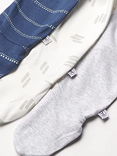 Image of HonestBaby Baby 3-Pack Footed Pants Roomy Fit Pull on Bottoms 100% Organic Cotton for Infant Baby Boys, Girls, Unisex
