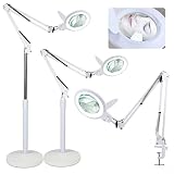 HITTI 10X Floor Magnifying Glass with Light, 3-in-1 Bright 2,200 Lumens Magnifier with Light and Sta