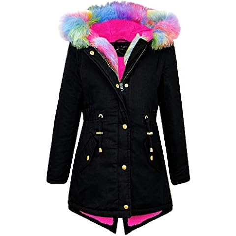A2Z 4 Kids Girls Hooded Faux Fur Jacket Cover