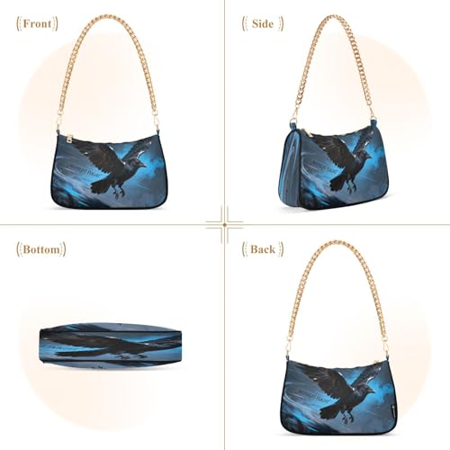 Sac à main tendance Midnight Flight Raven en finition chaîne exclusive - 2