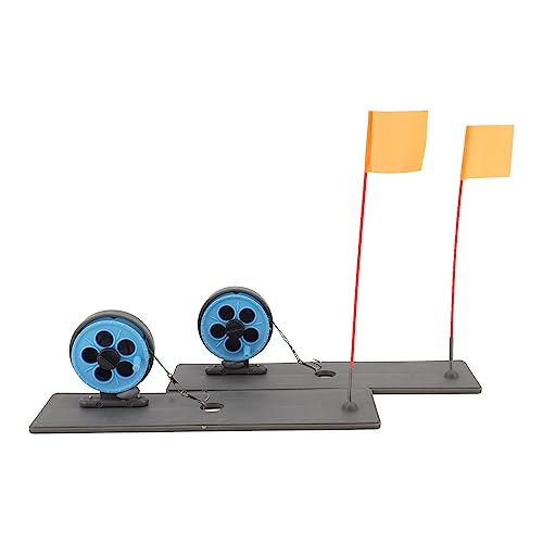 Portable 2pcs Ice Fishing Flag Marker Rod Automatic Winter Fishing Gear Stable Flag Marker Rod for Ice Fishing