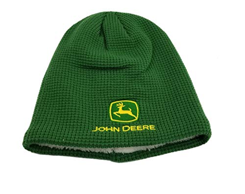 John Deere Green Waffle Knit Beanie 