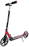 Max. Nutzlast: 100 kg Best Sporting Scooter 205er Rolle, City-Roller mit großer Trittfläche, Klapp-Ständer und Schaumstoff-Griffen, Tretroller in rot/schwarz