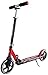 Best Sporting Scooter 205er Rolle, City-Roller mit großer Trittfläche, Klapp-Ständer und Schaumstoff-Griffen, Tretroller in rot/schwarz