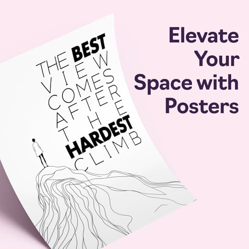 Giftzie Motivational Wall Decor - The Best View - Inspirational Wall Art for Men, Office Decorations for Work Women, Home Living Room Positive Affirmations Unframed Poster 8x10 Inch Picture - Cosy Home Interiors Giftzie Motivational Wall Decor - The Best View - Inspirational Wall Art for Men, Office Decorations for Work Women, Home Living Room Positive Affirmations Unframed Poster 8x10 Inch Picture - Image 2