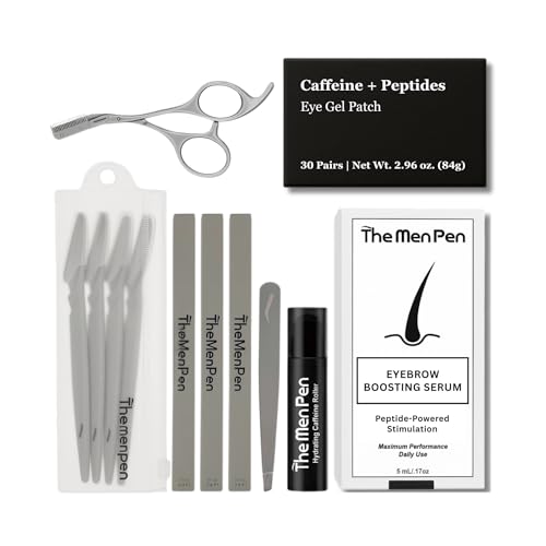 Image of The Men Pen Ultimate Grooming & Eye Revival System for Men | Trimming & Defining Brows - Black