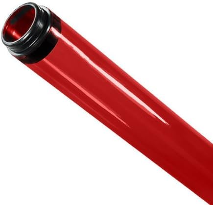 American Made Plastics 4 ft F32T8 Red Fluorescent Tube Guard with End Caps, Polycarbonate Protective Lamp Sleeve