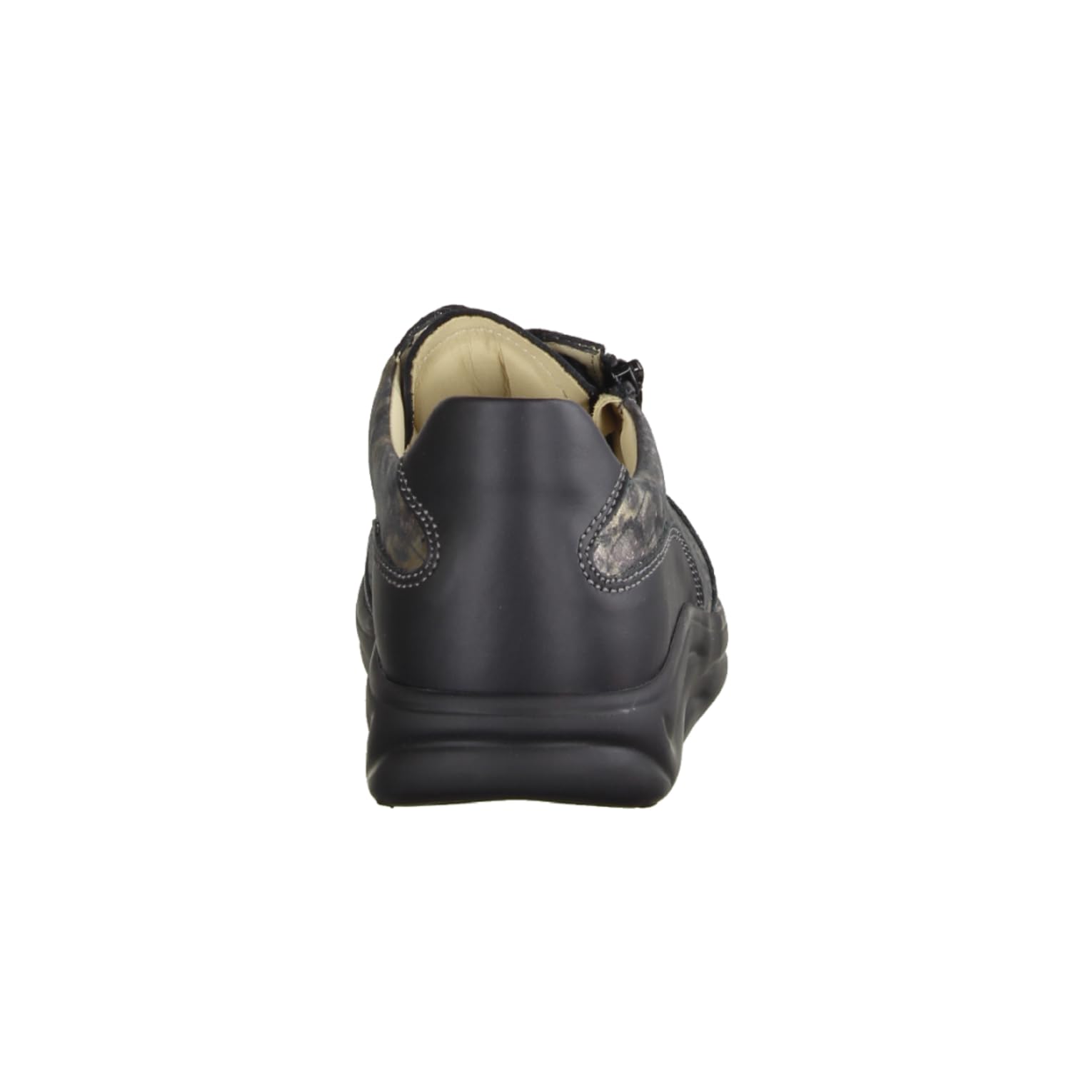 Finn Comfort Półbuty Otaru 2913-902984, Finnamic podeszwa, gładka skóra, czarny - brąz, miękka wkładka do wymiany, kolor czarny