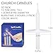 UNICY 50 Pack 5 Inch White Taper Candles, Church Candle Bulk with Drip Protectors, Unscented Candlesticks for Christmas Eve and Easter Candlelight Service, Vigil, Memorial and Devotional