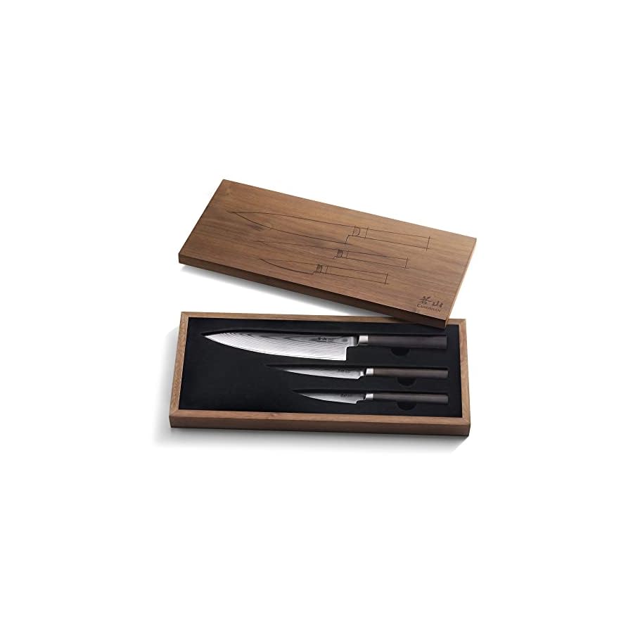 Cangshan-HAKU-Series-501172-X-7-Damascus-Steel-Forged-3-Piece-Starter-Set-with-Walnut-Box Cangshan HAKU Series 3-Piece Starter Set with Walnut Box, Forged X-7 Damascus Steel, 501172